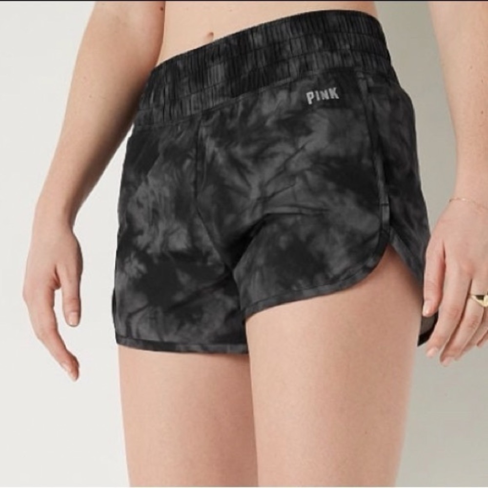 PINK Victoria's Secret Black Tie-Dye Shorts